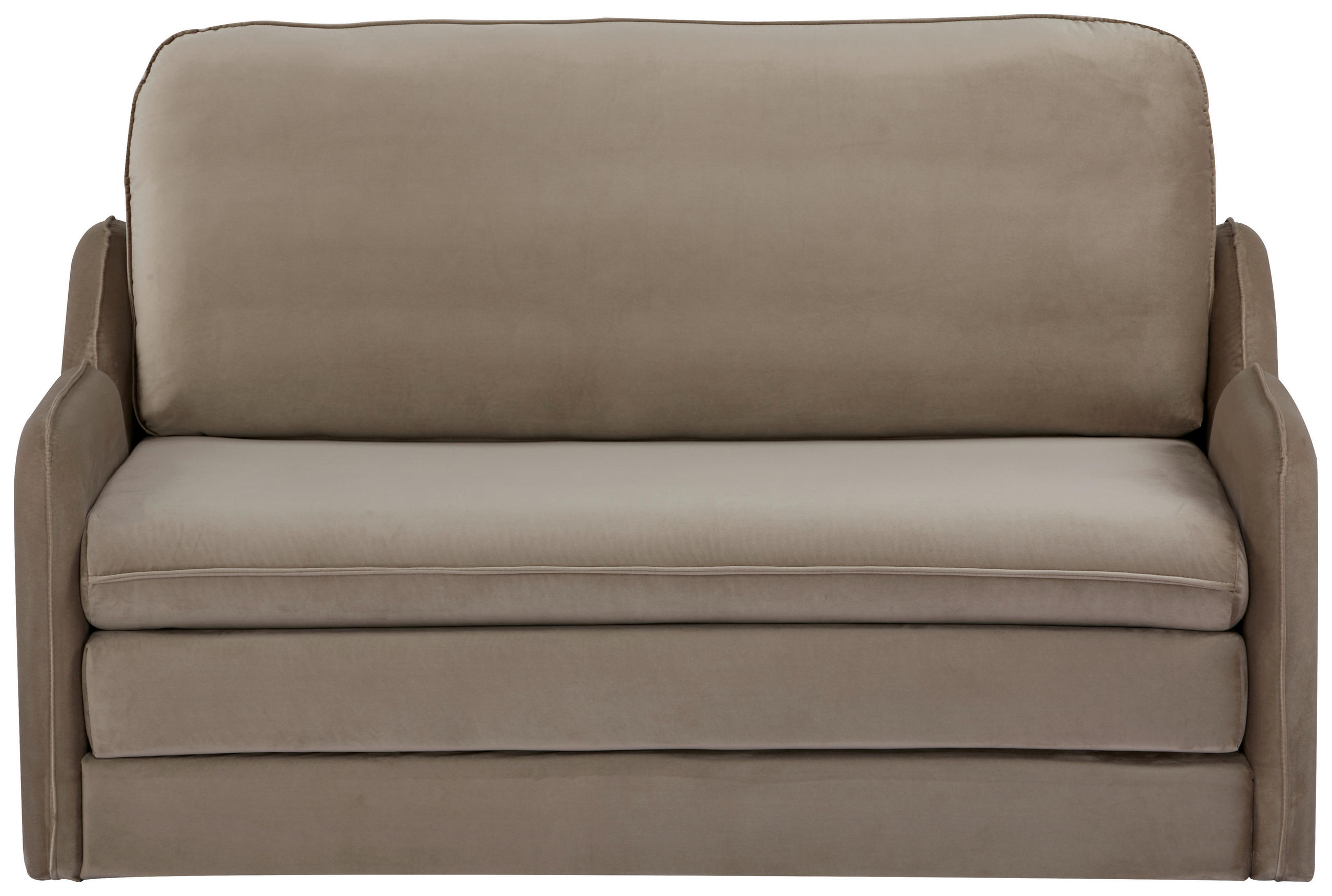 ROZKLADACIA POHOVKA, textil, svetlohnedá - svetlohnedá/čierna, Konventionell, textil/plast (162/81/93cm) - MID.YOU