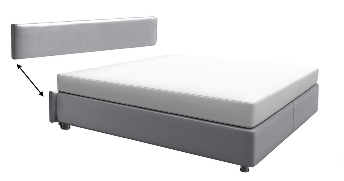 POLSTERBETT 200/200 cm  in Grau  - Weiss/Silberfarben, Konventionell, Holz/Holzwerkstoff (200/200cm) - Beldomo - Sleep