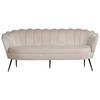 2-SITZER-SOFA in Schwarz, Beige  - Beige/Schwarz, Design, Textil/Metall (180/78.5/78cm) - Livetastic
