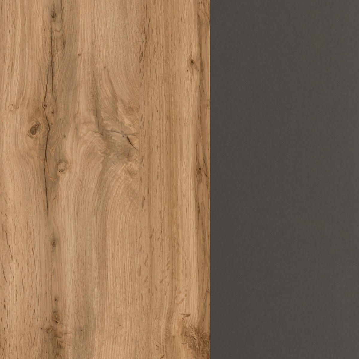 ECKKÜCHE 210/210 cm  in Graphitfarben, Schieferfarben, Eiche Wotan  - Chromfarben/Schieferfarben, MODERN, Holzwerkstoff/Metall (210/210cm) - Held