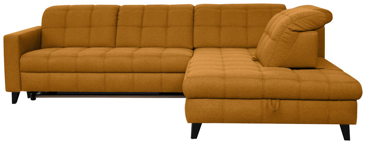 SAROKKANAPÉ textil sárga  - sárga/fekete, Design, textil/fa (297/216cm) - Xora