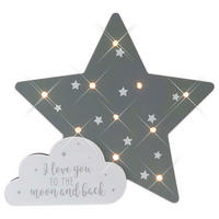DĚTSKÉ NOČNÍ SVĚTLO - šedá/bílá, Trend, kompozitní dřevo (20/19cm) - My Baby Lou