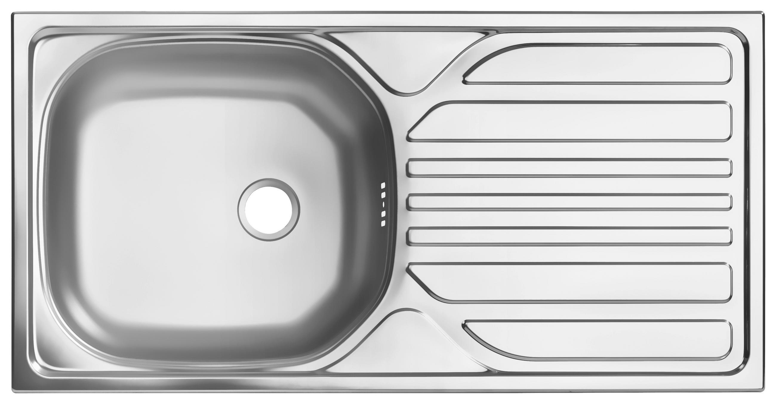 SPÜLE 11-103-80  - Edelstahlfarben, Basics, Metall (86/43,5cm) - P & B