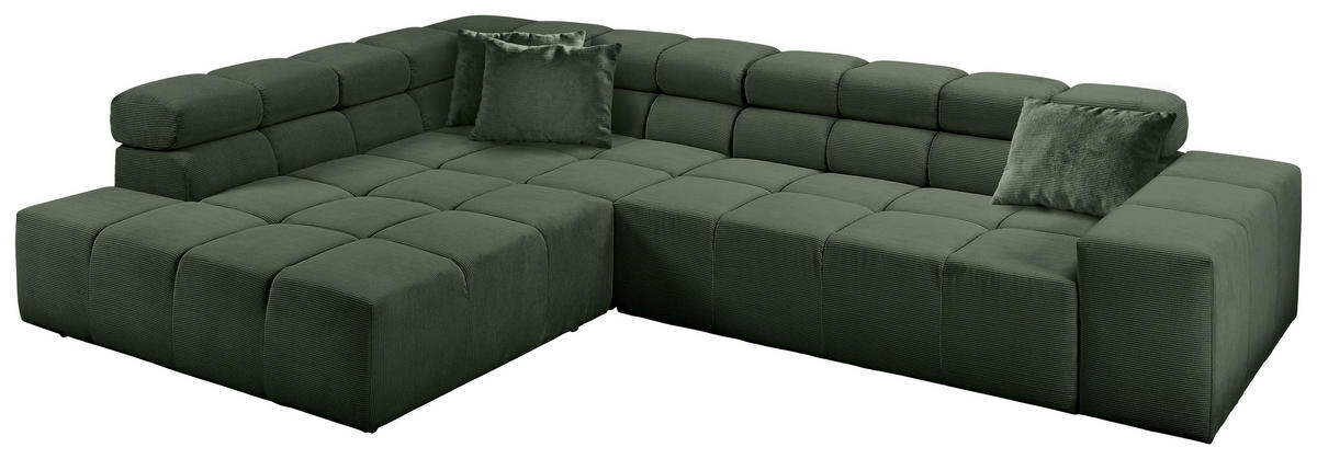 Freisteller von Hom`in ECKSOFA Olivgrün Feincord.