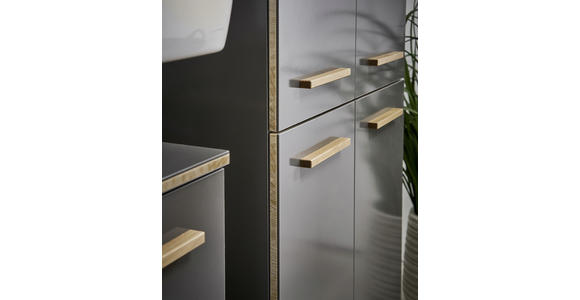 MIDISCHRANK 60/123,2/33 cm - Eichefarben/Grau, KONVENTIONELL, Holzwerkstoff (60/123,2/33cm) - Xora