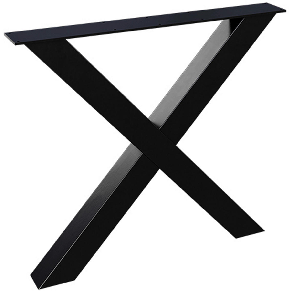 TISCHGESTELL   - Schwarz, MODERN, Metall (79/72/10cm) - Livetastic