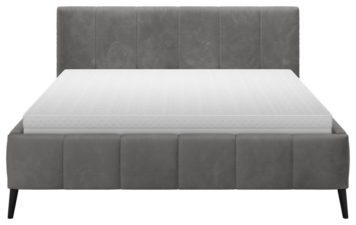 POLSTERBETT 180/200 cm  in Anthrazit  - Anthrazit/Schwarz, Trend, Holz/Textil (180/200cm) - home24