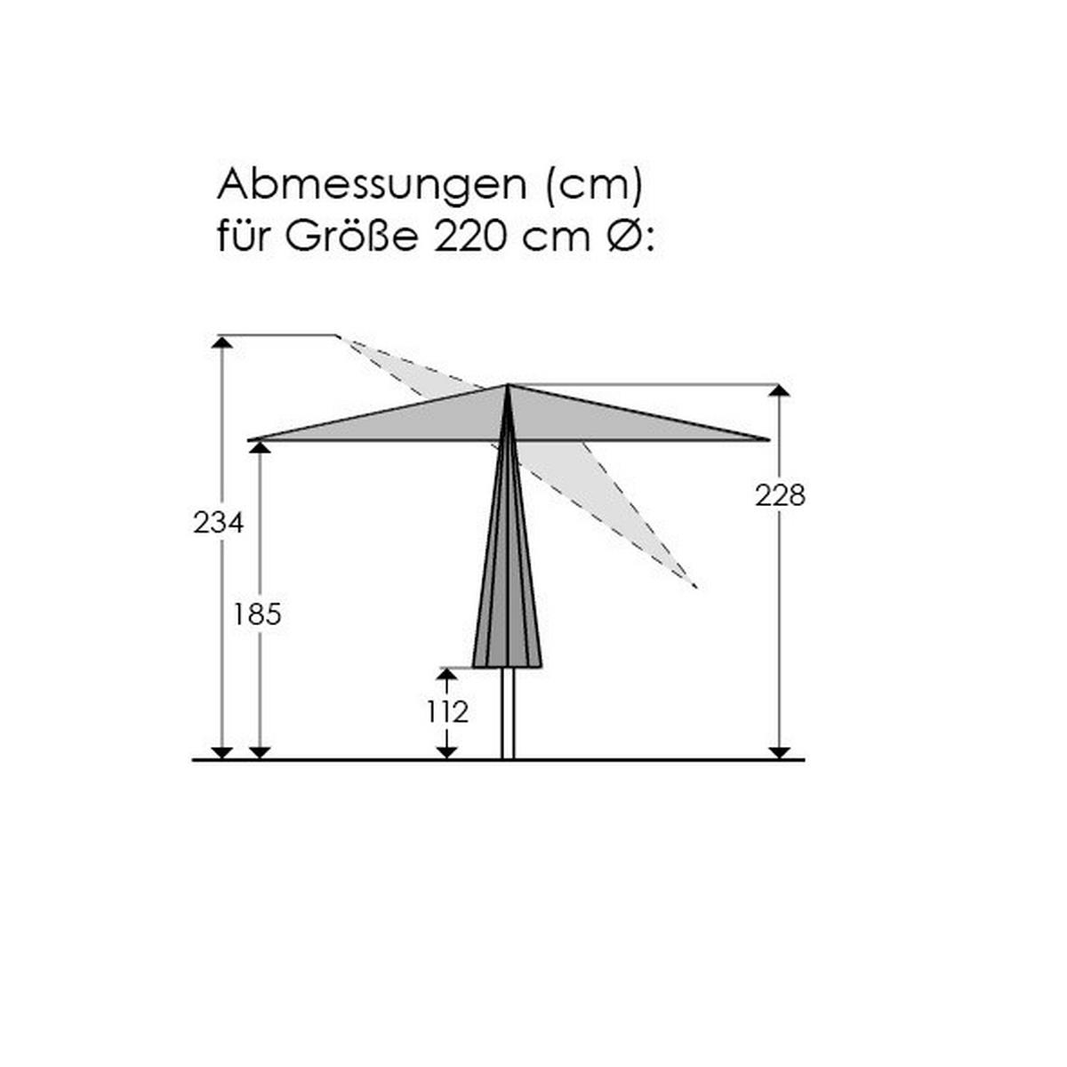SONNENSCHIRM   - Anthrazit/Hellgrün, Basics, Textil/Metall (220/210/220cm) - Schneider