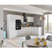 ECKKÜCHE 330/165 cm  in Weiß, Eiche Artisan  - Chromfarben/Weiß, Basics, Holzwerkstoff/Metall (330/165cm) - MID.YOU