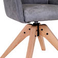 ARMLEHNSTUHL  in Lederlook  - Eichefarben/Grau, Design, Holz/Textil (62/84/56cm) - Landscape