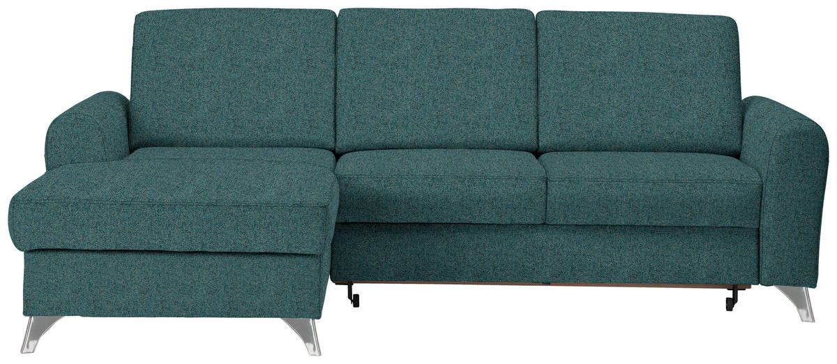 HÖRNSOFFA i flatväv petrol  - petrol/silver, Design, metall/textil (167/244cm) - MID.YOU