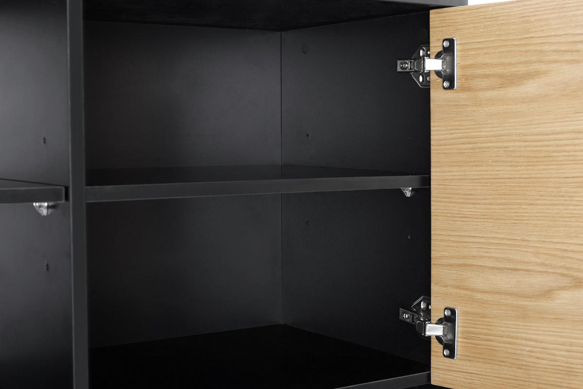 HIGHBOARD  in 100/155/40 cm  - Eichefarben/Schwarz, Design, Holz/Holzwerkstoff (100/155/40cm) - Livetastic