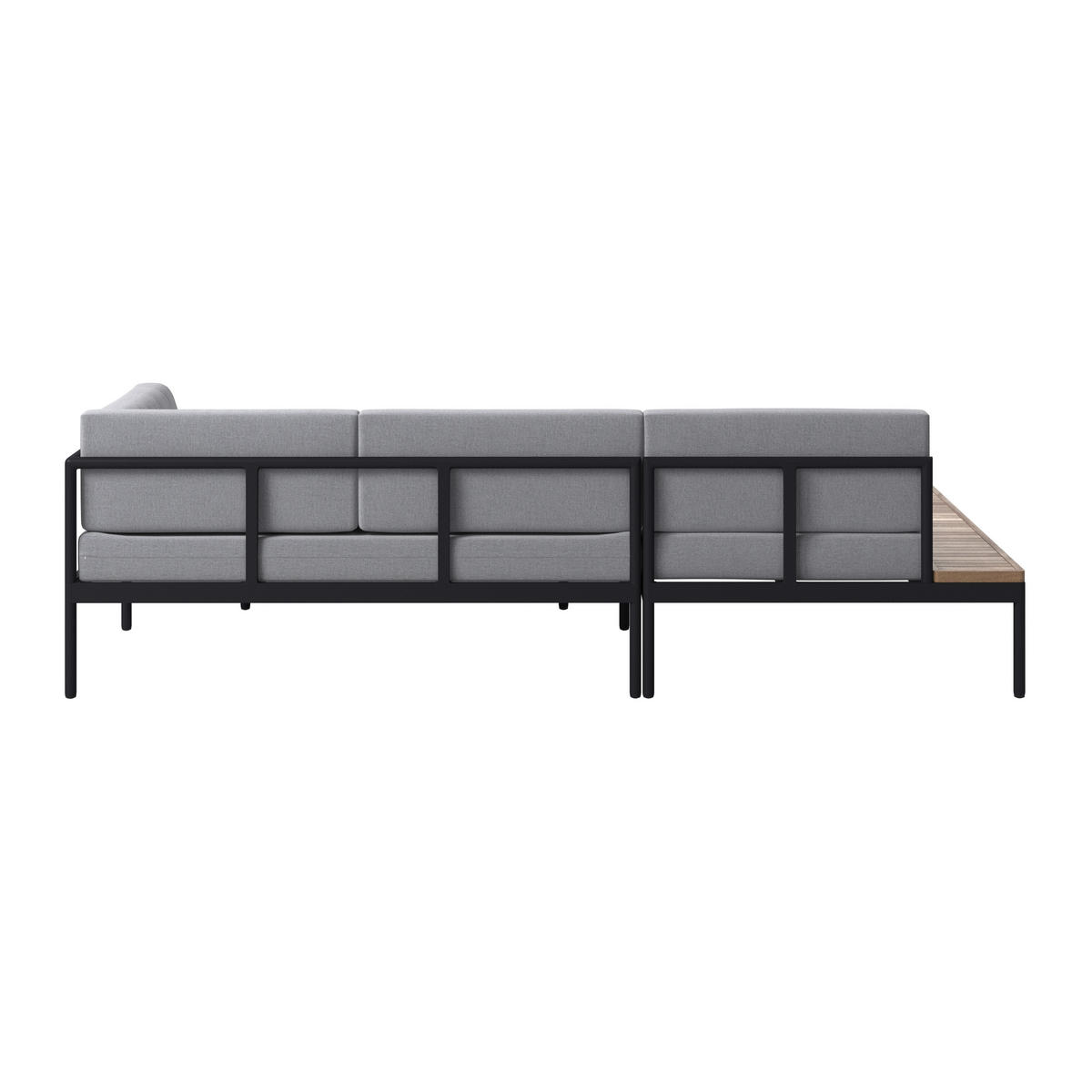 LOUNGE GARNITURA   drvo, metal, tekstil  siva, boje bagrema    - siva/boje bagrema, Moderno, drvo/metal (149/99cm) - Ambia Garden