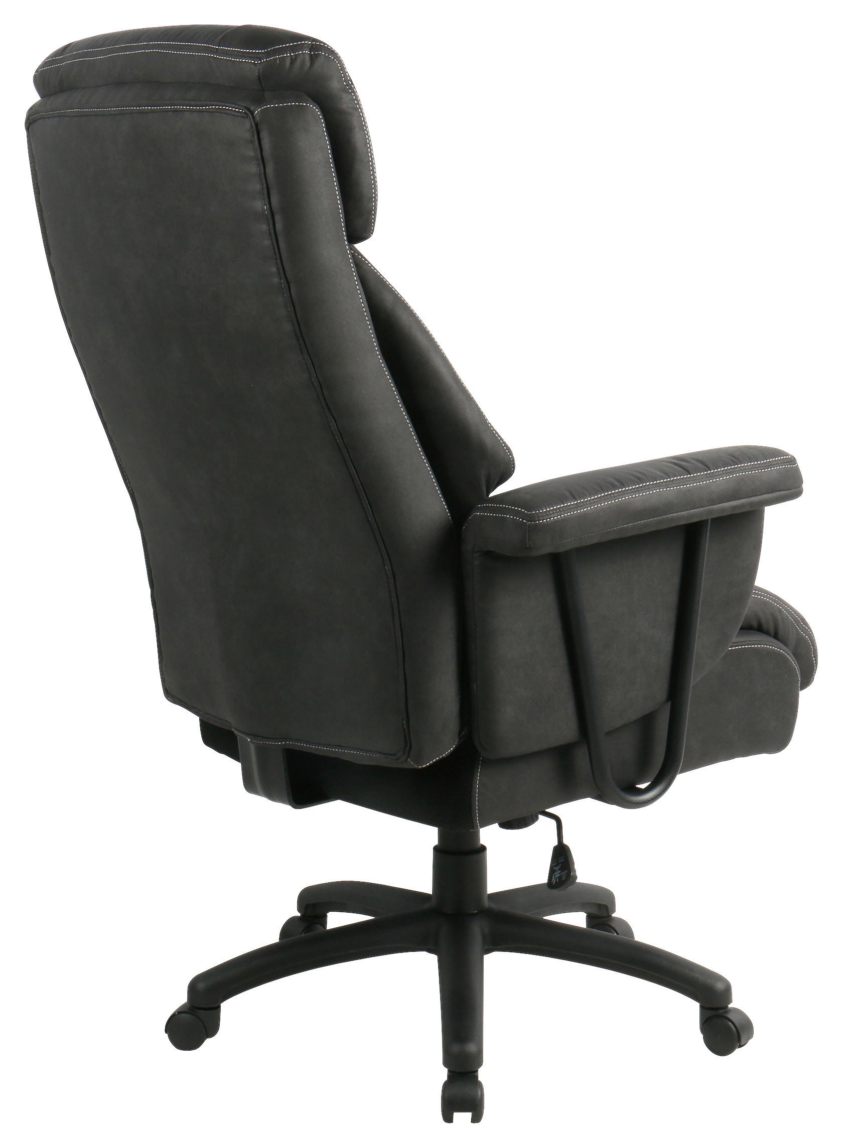 CHEFSESSEL Velours Schwarz  - Schwarz, MODERN, Kunststoff/Textil (84/120-128/85cm) - MID.YOU