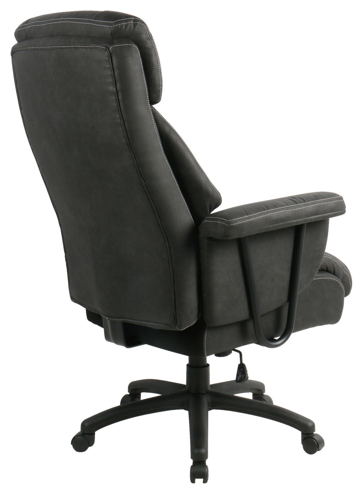 CHEFSESSEL Velours Schwarz  - Schwarz, MODERN, Kunststoff/Textil (84/120-128/85cm) - MID.YOU