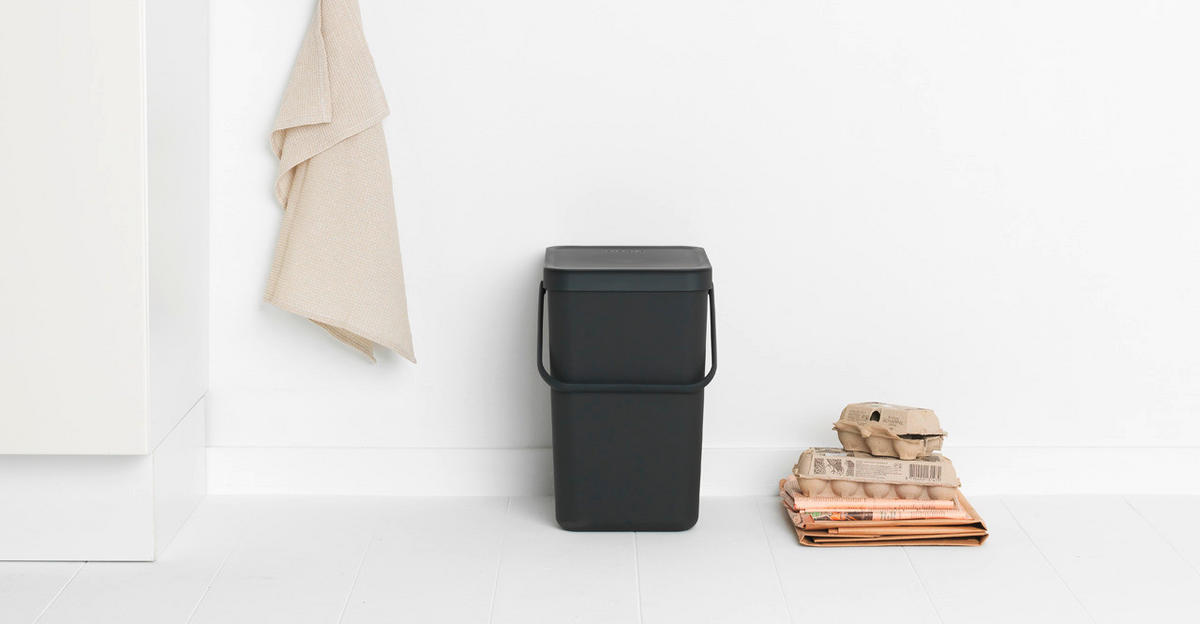 ABFALLEIMER 25 l  Kunststoff  - Grau, Design, Kunststoff (26,7/40/34,1cm) - Brabantia