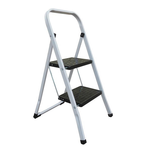 KLAPPTRITTLEITER - Schwarz/Weiß, Basics, Kunststoff/Metall (46/54,5/81cm) - Spirella