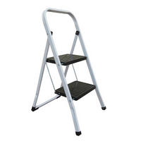 KLAPPTRITTLEITER - Schwarz/Weiß, Basics, Kunststoff/Metall (46/54,5/81cm) - Spirella