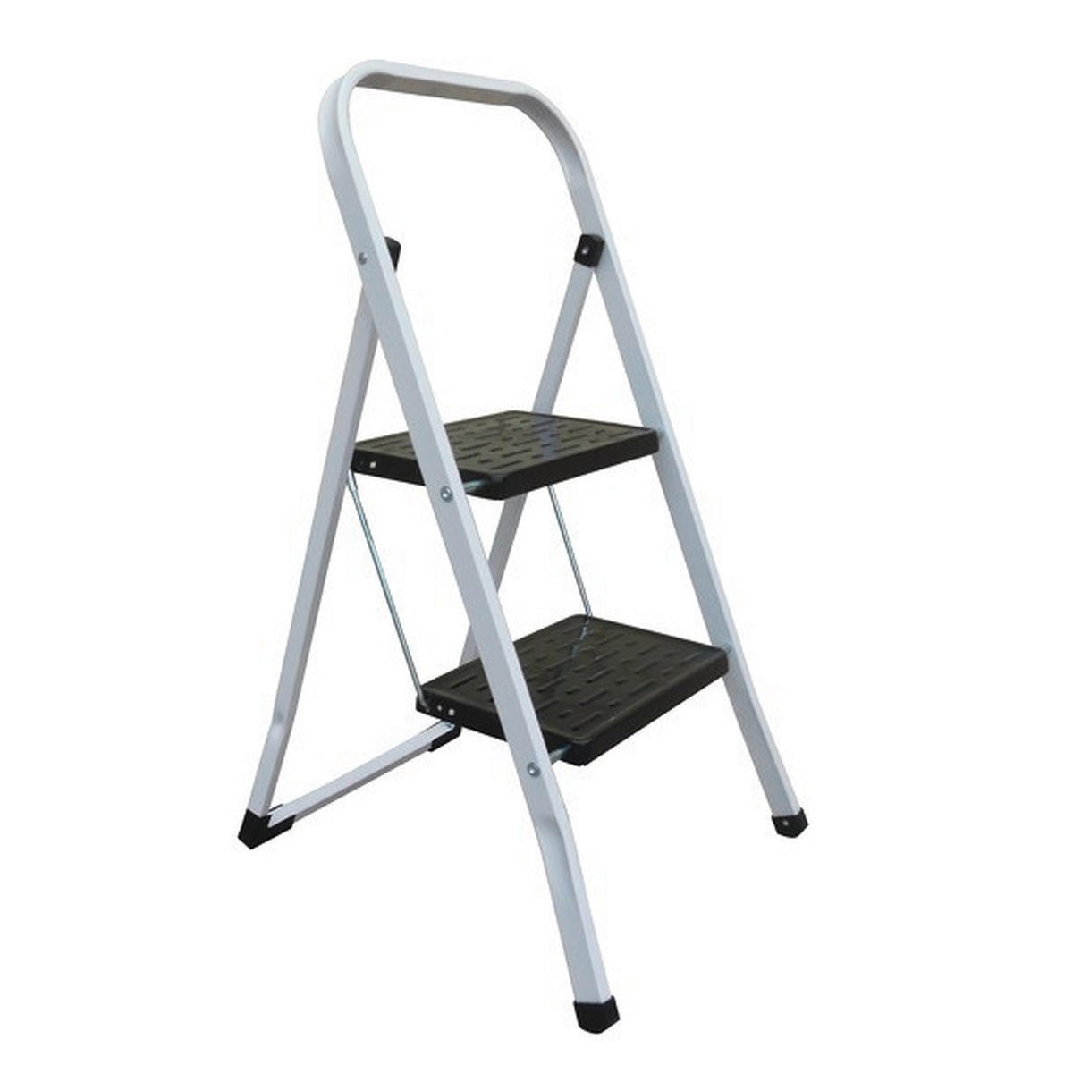 KLAPPTRITTLEITER - Schwarz/Weiß, Basics, Kunststoff/Metall (46/54,5/81cm) - Spirella