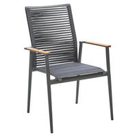 STAPELSESSEL Aluminium Anthrazit, Schwarz  - Anthrazit/Schwarz, Design, Holz/Textil (61/94/66cm) - Musterring