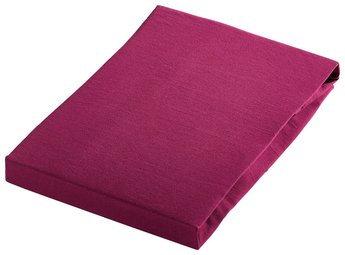 SPANNLEINTUCH 150/200 cm Jersey  - Beere, Basics, Textil (150/200cm) - Novel