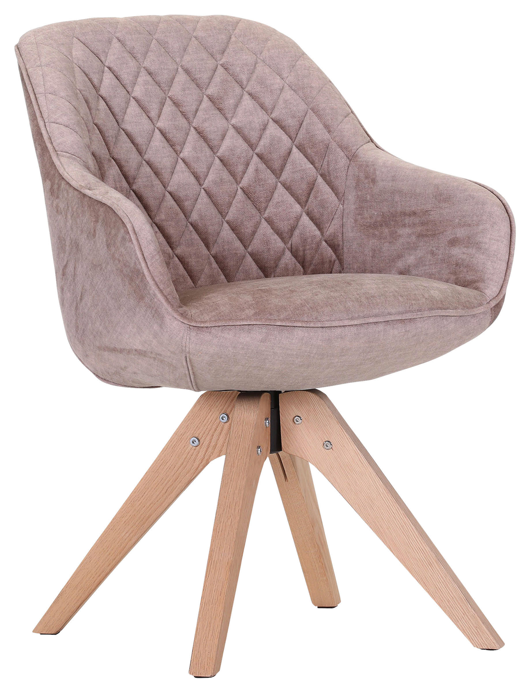 ARMLEHNSTUHL  in Flachgewebe  - Hellbraun/Eichefarben, LIFESTYLE, Holz/Textil (60/83/65cm) - Landscape