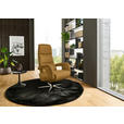 RELAXSESSEL in Leder Currygelb  - Currygelb/Edelstahlfarben, Design, Leder/Metall (76/119/86cm) - Dieter Knoll