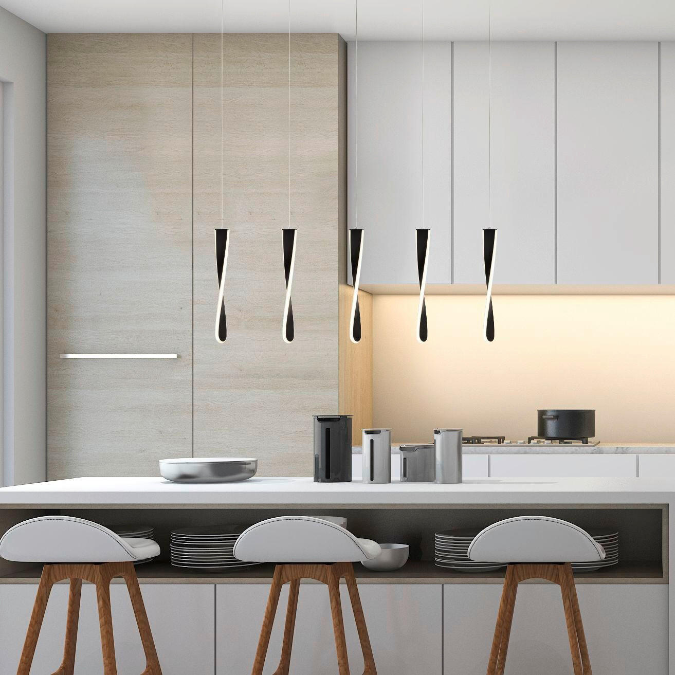 LED SVJETILJKA VISEĆA    100/8/120 cm    Paddle  - crna, Basics, metal (100/8/120cm)