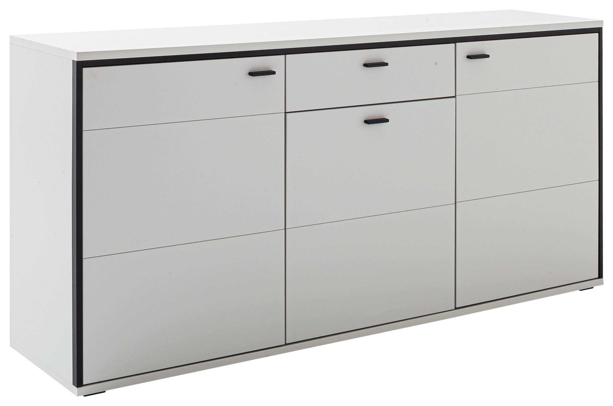 SIDEBOARD  in 183/89/44 cm  - Schwarz/Weiß, Design, Holzwerkstoff/Metall (183/89/44cm) - Stylife