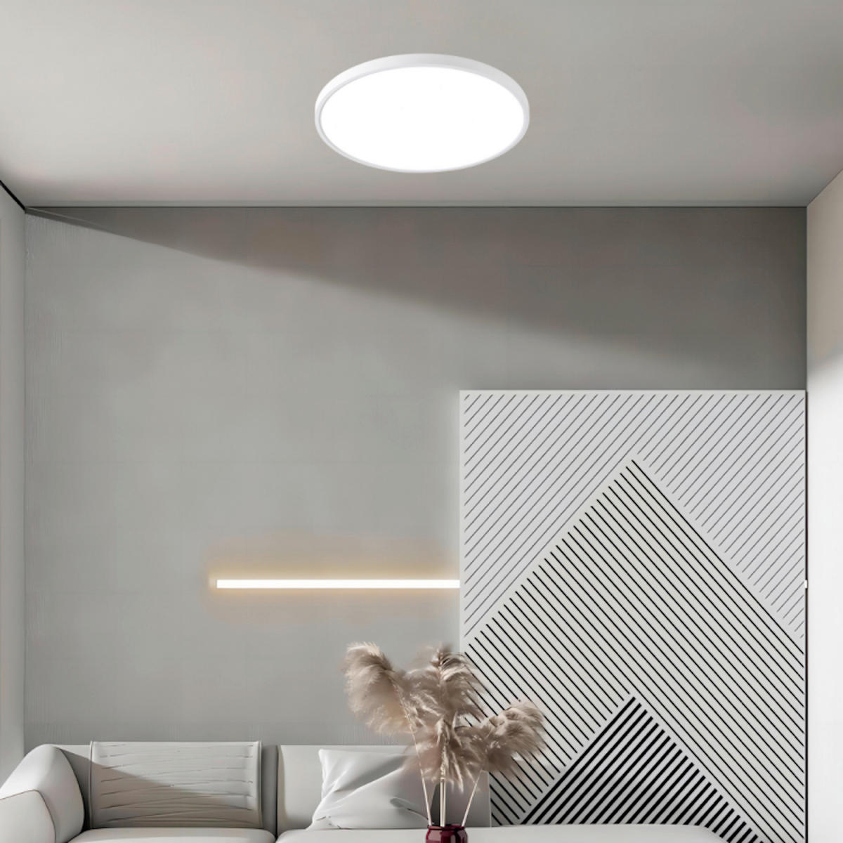 LED-DECKENLEUCHTE California 2.5/48/48 cm  - Weiß, Design, Kunststoff (2.5/48/48cm)