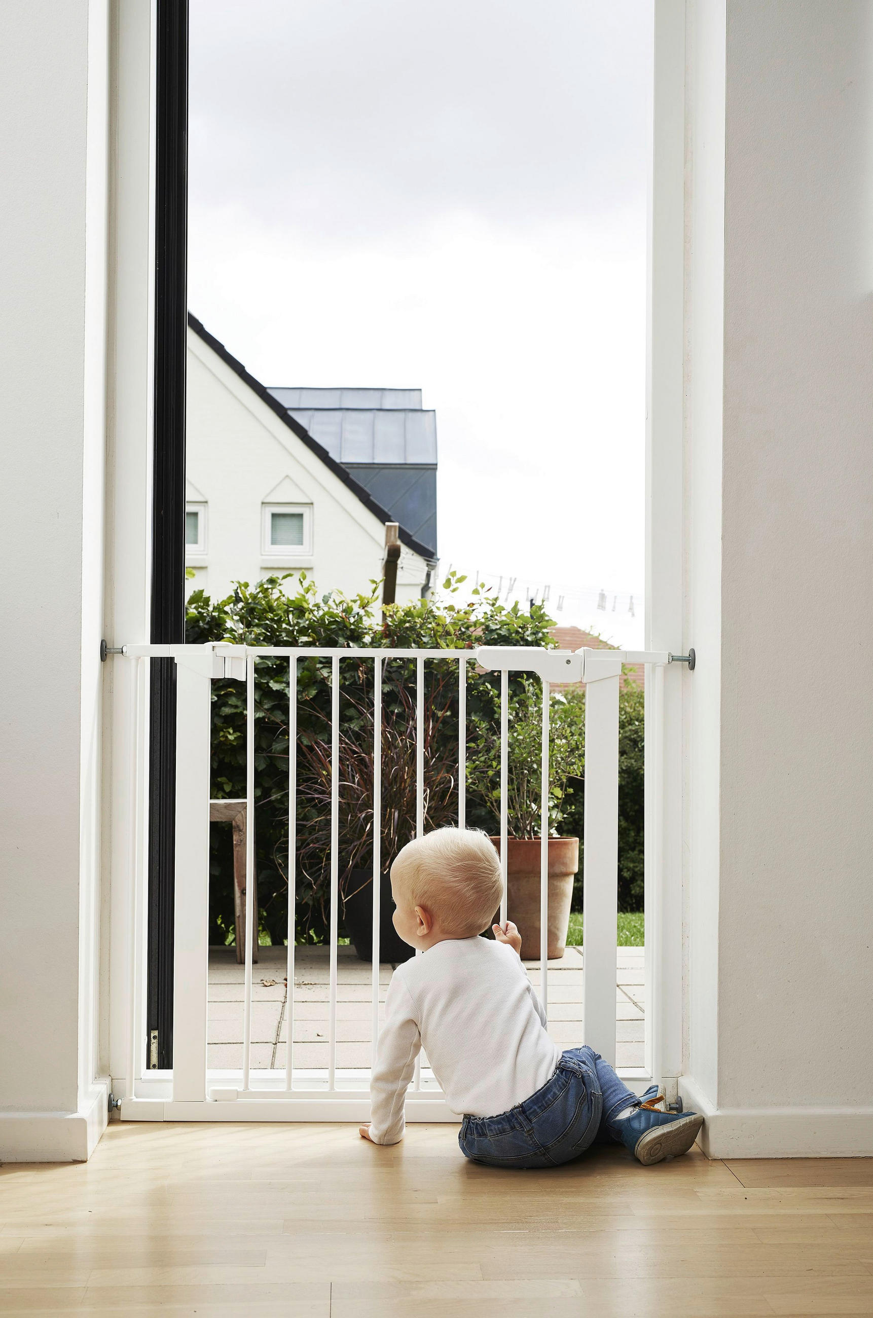 TÜRSCHUTZGITTER 79,60/73 cm  - Weiß, Basics, Metall (79,60/73cm) - Baby Dan