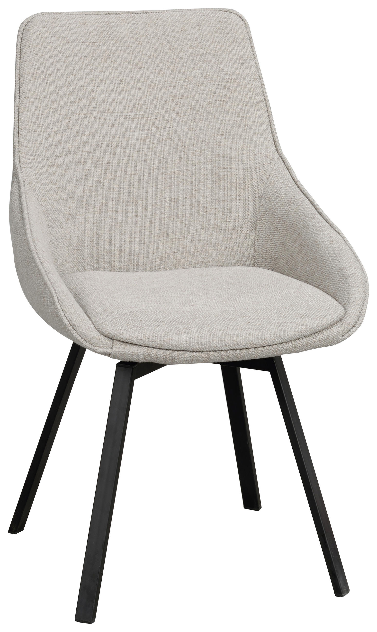 STOL i - beige/svart, Klassisk, metall/textil (51/87/57cm) - Rowico