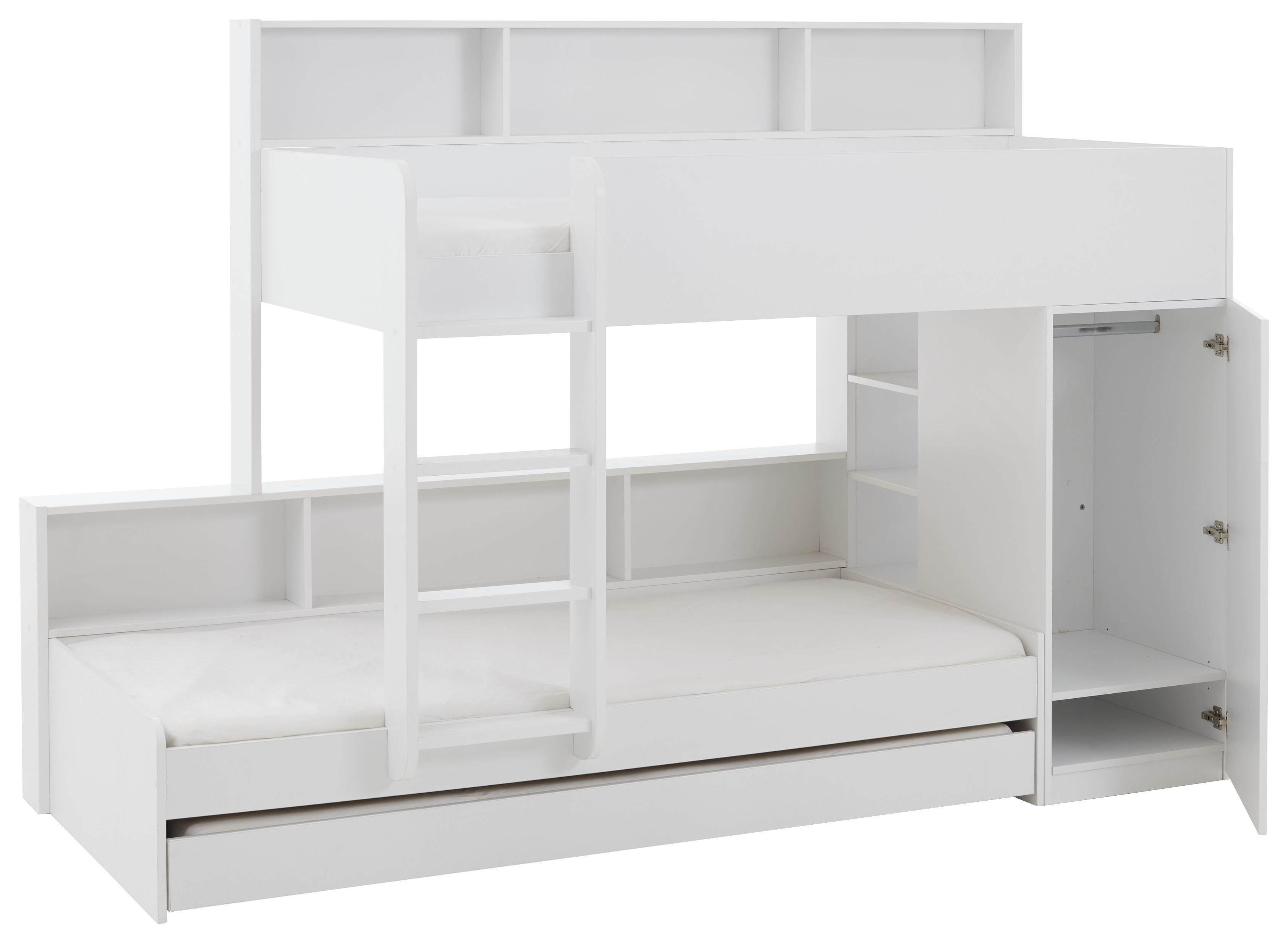 POSTEL bílá - bílá, Design, kompozitní dřevo (259/181/111cm) - Xora