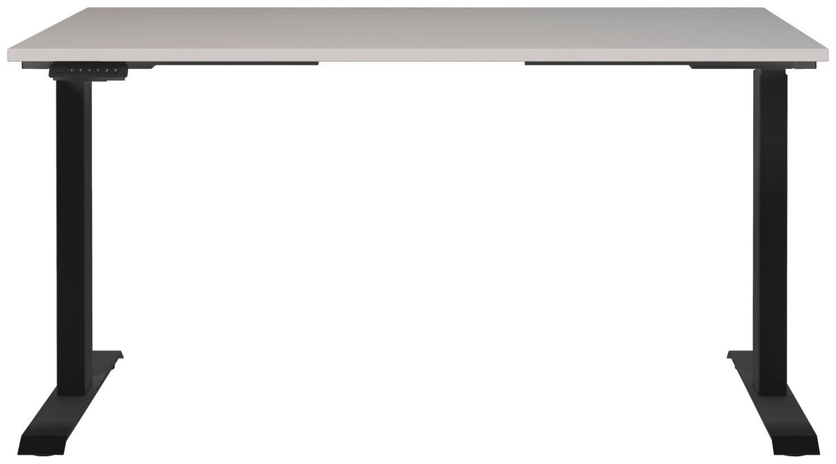 SCHREIBTISCH 140/80/72-118 cm  in Schwarz, Kaschmir  - Kaschmir/Schwarz, Modern, Holzwerkstoff/Metall (140/80/72-118cm) - Novel