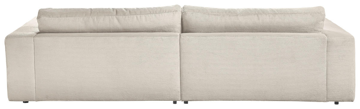 MEGASOFA in Cord Naturfarben  - Schwarz/Naturfarben, Design, Kunststoff/Textil (290/86/170cm) - Pure Home Lifestyle