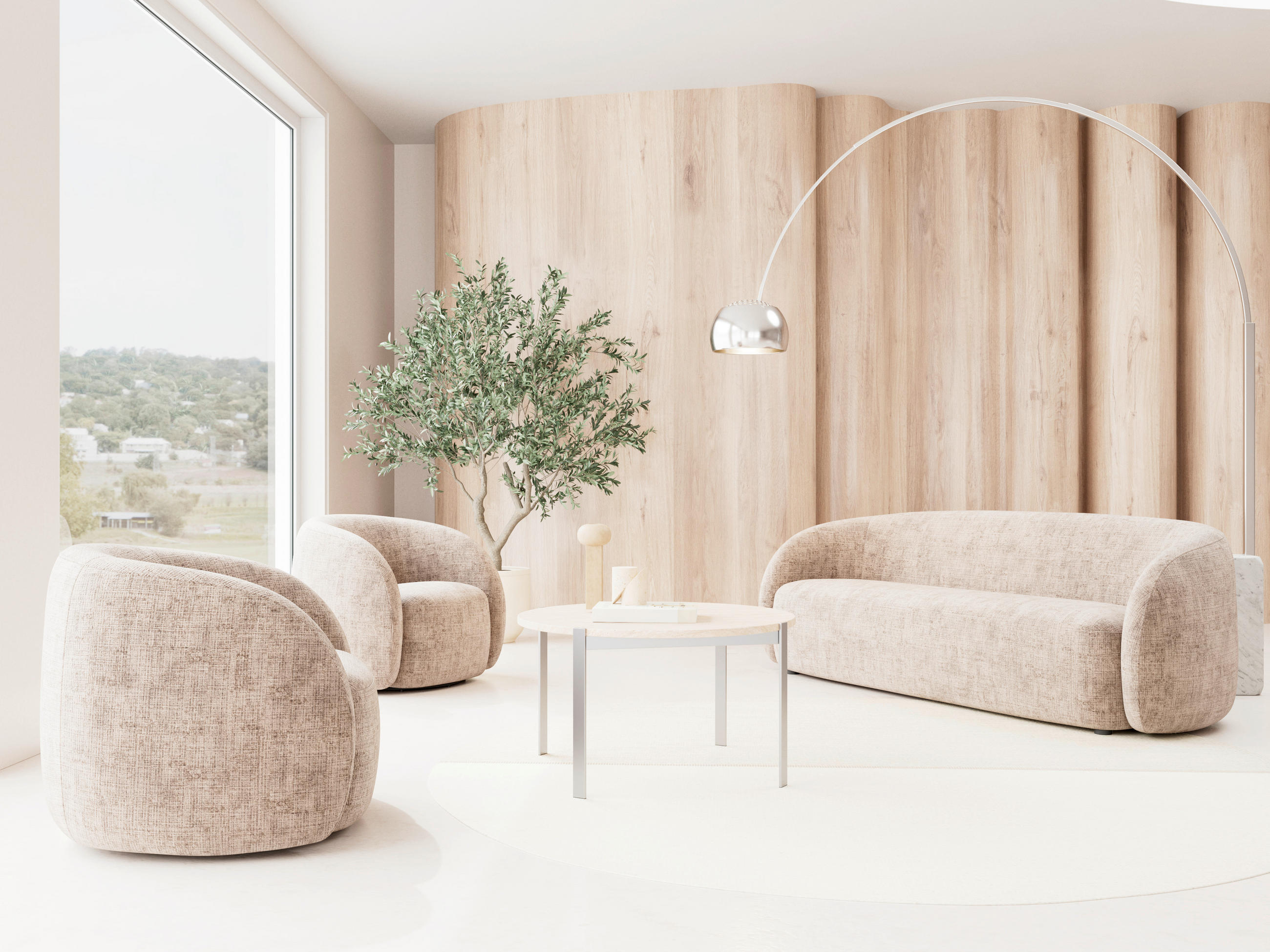 Thumbnail - Livetastic Sessel Lodi, Beige, Metall, Textil, 81x76x83 cm, Made in EU, Sitzfläche 360° drehbar, Wohnzimmer, Sessel, Son...