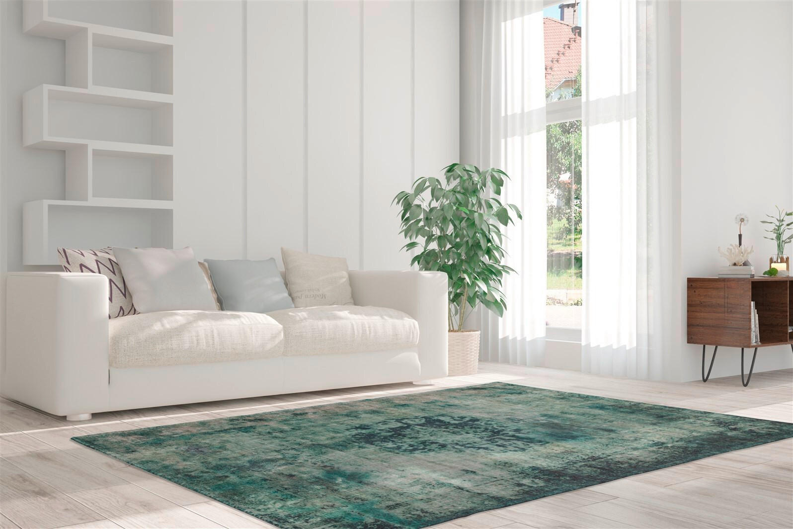 FLACHWEBETEPPICH 140/200 cm Vintage 8403 Grün Grün  - Grün, KONVENTIONELL, Textil (140/200cm)