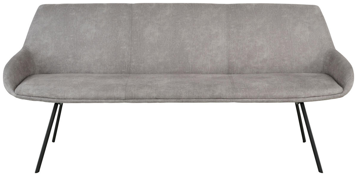 SITZBANK 200/85/63 cm  in Anthrazit, Grau  - Anthrazit/Grau, Design, Textil/Metall (200/85/63cm) - Schöner Wohnen