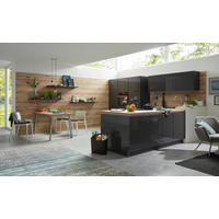 EINBAUKÜCHE   - Graphitfarben, Design, Holzwerkstoff - Dieter Knoll