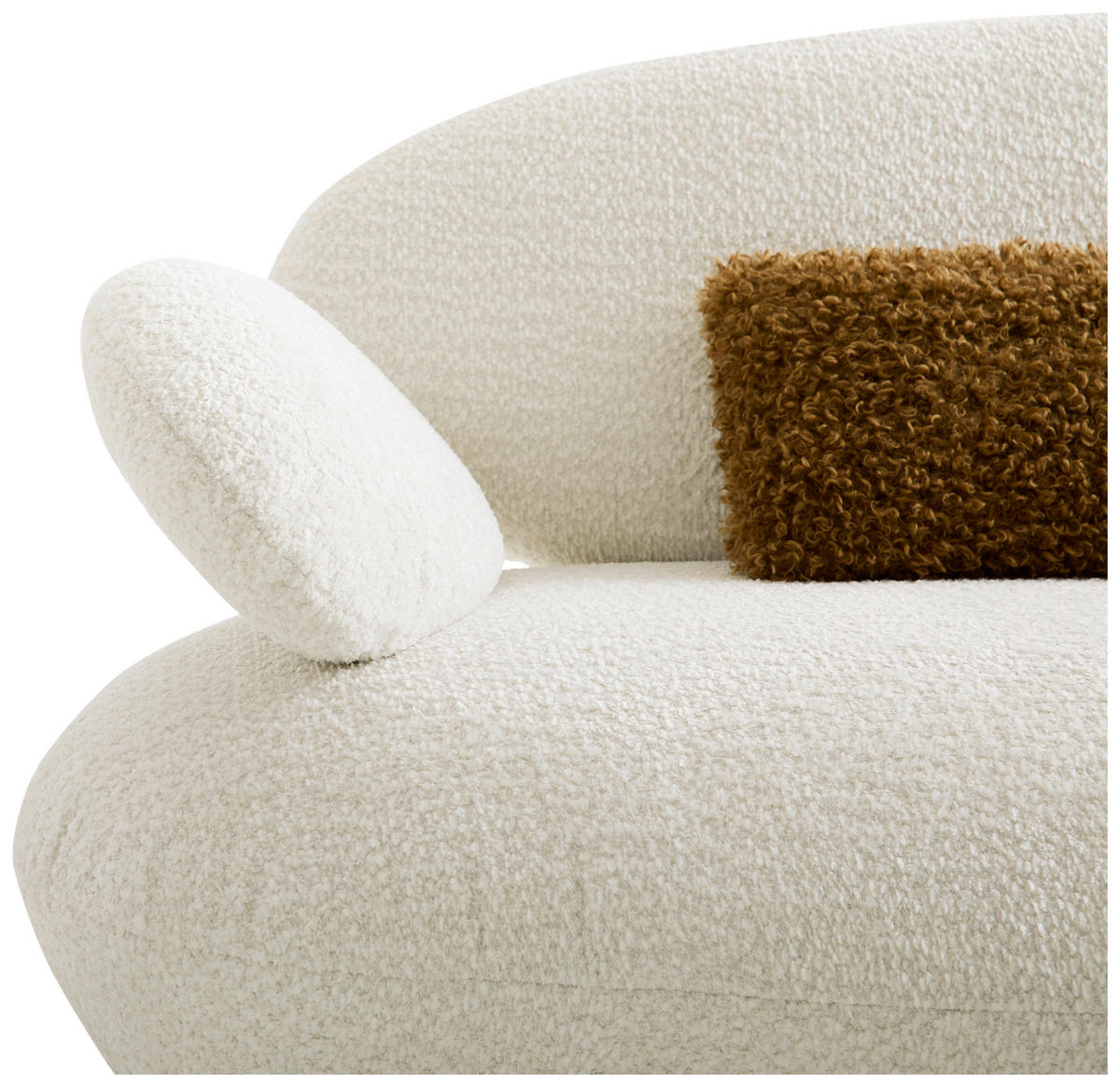 ECKSOFA Weiß Chenille Rücken echt, Armteilverstellung  - Schwarz/Weiß, Design, Kunststoff/Textil (278/170cm) - Koinor