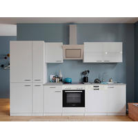 KÜCHENBLOCK 310 cm   in Weiß  - Edelstahlfarben/Graphitfarben, Basics, Holzwerkstoff/Metall (310cm) - Respekta