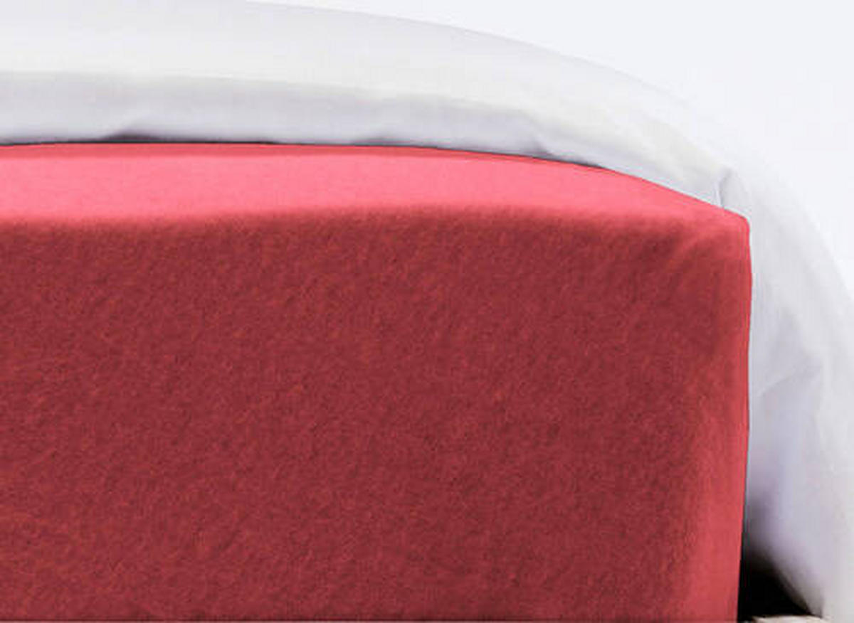SPANNBETTTUCH Flausch Jersey Jersey  - Bordeaux, Basics, Textil (180/200cm) - Fleuresse