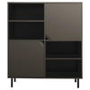 HIGHBOARD  in 118/137/43 cm  - Taupe/Schwarz, Design, Holzwerkstoff/Metall (118/137/43cm)