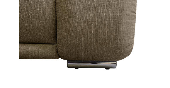 ECKSOFA Braun Struktur Rückenkissen, Rücken echt  - Chromfarben/Braun, KONVENTIONELL, Textil/Metall (280/310cm) - Carryhome