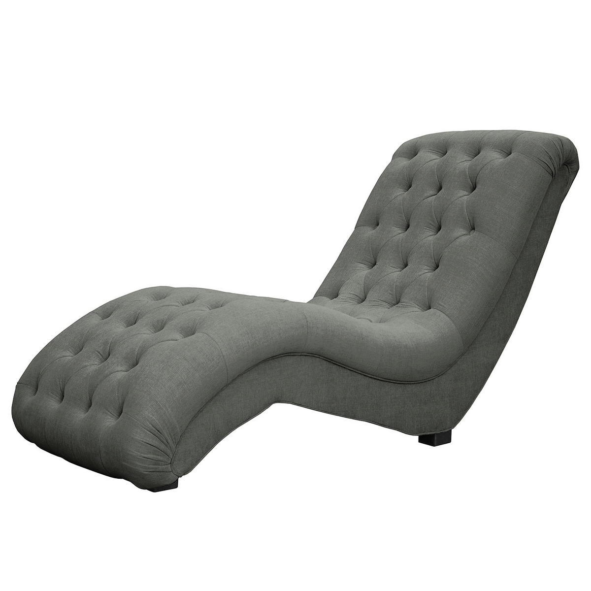 RELAXLIEGE Mikrofaser Grau  - Schwarz/Grau, Design, Kunststoff/Textil (67/90/159cm) - P & B