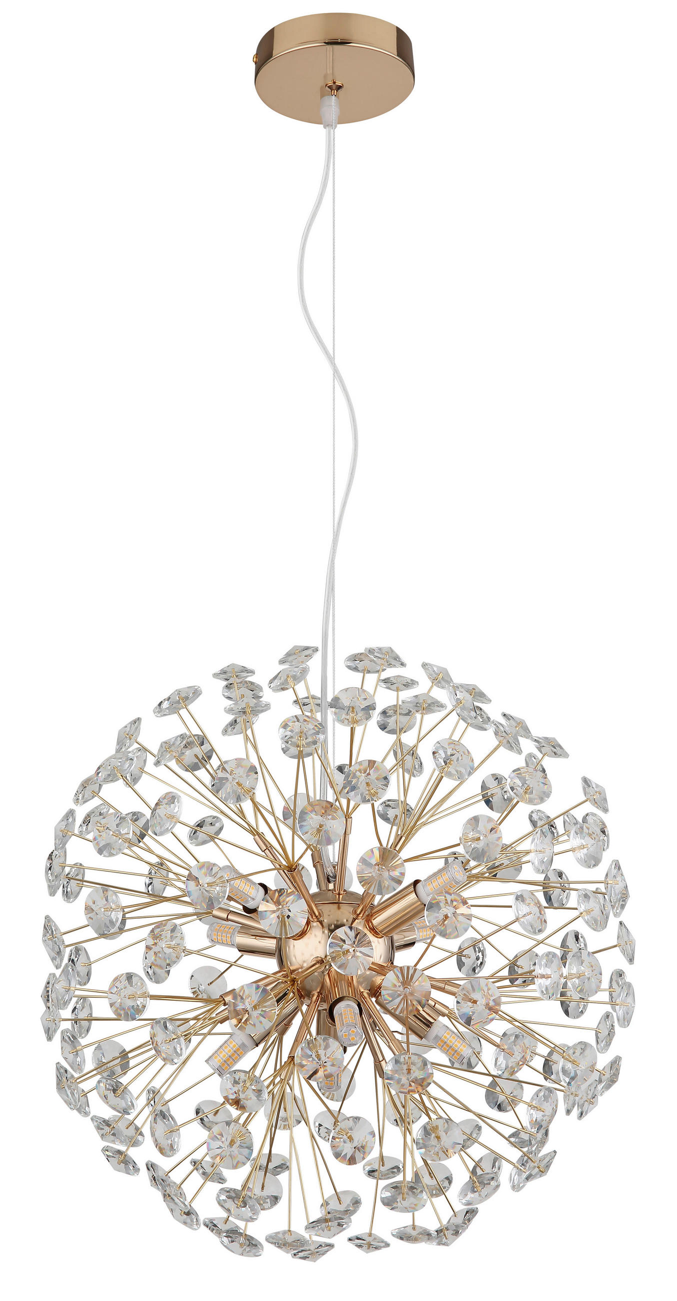 KRISTALL-HÄNGELEUCHTE 40/150 cm   - Klar/Transparent, LIFESTYLE, Glas/Kunststoff (40/150cm) - Globo