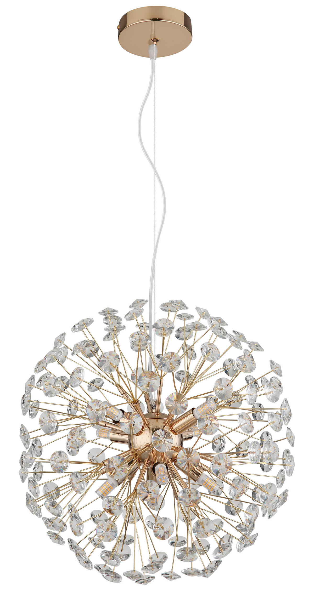KRISTALL-HÄNGELEUCHTE 40/150 cm   - Klar/Transparent, LIFESTYLE, Glas/Kunststoff (40/150cm) - Globo