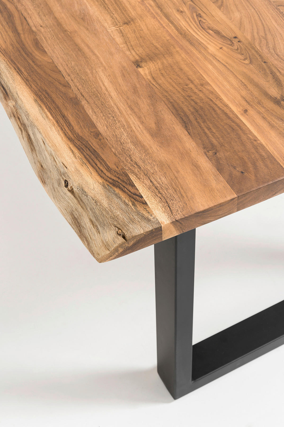 ESSTISCH in Holz 140/80/76,5 cm  - Schwarz/Naturfarben, MODERN, Holz/Metall (140/80/76,5cm) - Livetastic