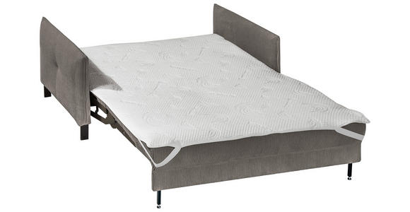 SCHLAFSOFA in Cord Cappuccino - Schwarz/Cappuccino, MODERN, Textil/Metall (150/88/110cm) - Novel