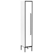 MIDISCHRANK 25/140/30 cm - Schwarz/Weiß, Design, Holzwerkstoff/Metall (25/140/30cm) - Stylife